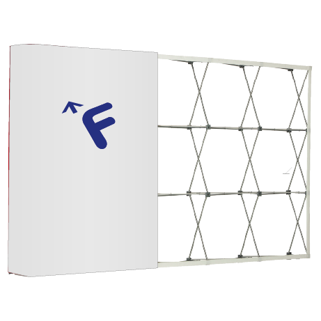 Textilfaltwand | 3 x 3 Felder gerade | einseitig bedruckt