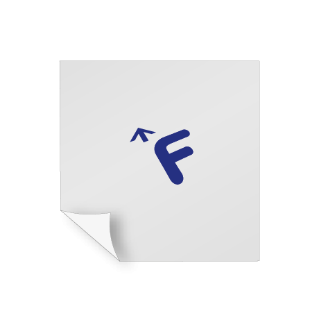 Aufkleber Polymer 2D - weiß und transparent